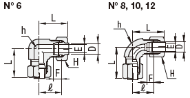 Raccords à bague d'ancrage pour tuyaux hydrauliques - Coude:Affichage d'image associés