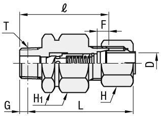 Raccords à bague d'ancrage pour tuyaux hydrauliques - Connecteur de contrôle:Affichage d'image associés