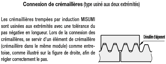 Crémaillères - Angle de pression 20°, standard, dimension L:Affichage d'image associés