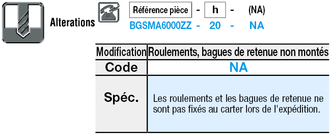 Ens. Palier Roulement cartérisé - Bague externe bloquée - Montage latéral:Affichage d'image associés