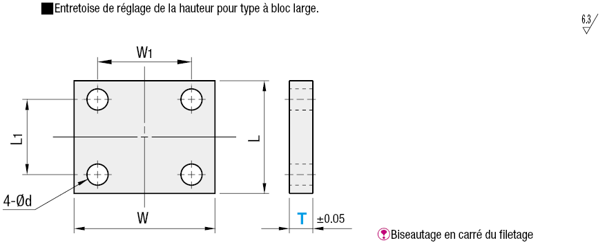 Entretoises pour bloc large:Affichage d'image associés