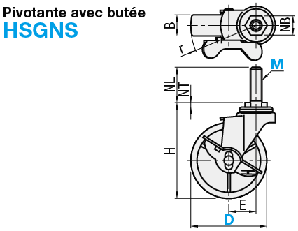 Roulette filetée/Charge légère/Charge moyenne:Affichage d'image associés