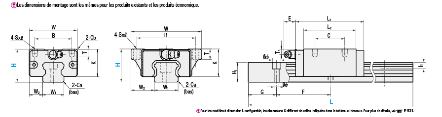 [PRODUIT ECONOMIQUE] Guides linéaires pour charges lourdes/Jeu normal:Affichage d'image associés