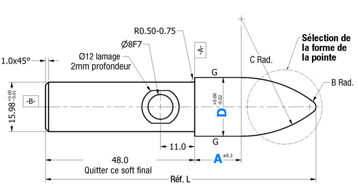 [NAAMS] Retractable Respot Pin ARP Large Head:Affichage d'image associés