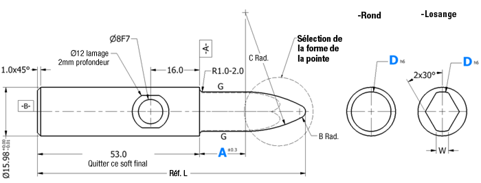 [NAAMS] Retractable Locating Pin A&D Configurable Small Head:Affichage d'image associés