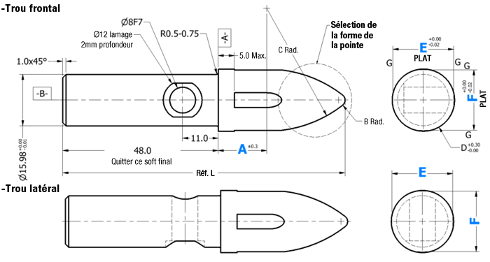 [NAAMS] Retractable Locating Pin A&E Configurable Large Head:Affichage d'image associés