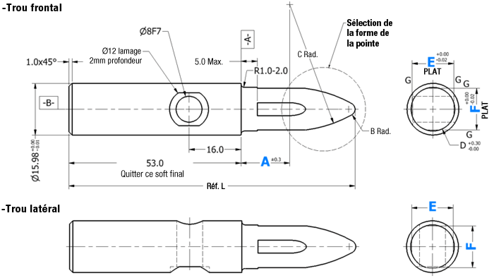 [NAAMS] Retractable Locating Pin A&E Configurable Small Head:Affichage d'image associés