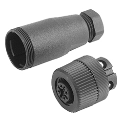 Connecteur confectionnable avec raccord vissé, forme A (80100)