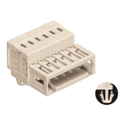 Connecteur de type à ressort, série 734, pas de 3.5mm, connecteur mâle de type à pied encliquetable (butée à trou)