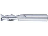 Carbide Square End Mill for Aluminum Machining, 2-Flute / 3D Flute Length (Regular) Model