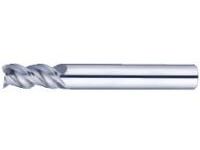 Carbide Square End Mill for Aluminum Machining, 3-Flute / 2D Flute Length (Short) Model