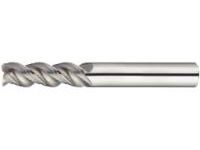 Carbide Radius End Mill for Aluminum Machining, 3-Flute / Regular Flute Length Model