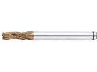 AS Coated Powdered High-Speed Steel Roughing End Mill, Short, Long Shank, Center Cut