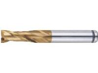 AS Coated Powdered High-Speed Steel Square End Mill, 2-Flute, Regular
