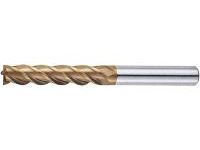 AS Coated High-Speed Steel Square End Mill, 4-Flute / Long