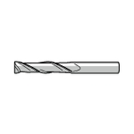 Fraise carrée SAD2D pour aluminium, 2 cannelures, à revêtement DLC pur