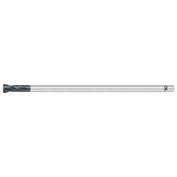 2 cannelures, rayon d'angle, longue tige, type court pour graphite DIA-LS-CRED