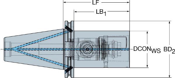 SANDVIK ISO 7388-1 à l'adaptateur Coromant Capto avec changement rapide