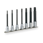 Jeu de douilles longues Torx (inviolables, avec support de rangement) HTX407HL