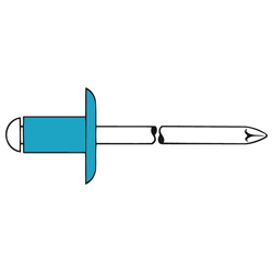 Rivet aveugle inox. modèle standard A2-A2