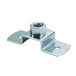 Raccord de tuyau en suspension / Base en T filetée  (électro-zingage / inoxydable)