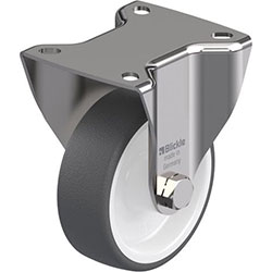 Roulette fixe en acier inox, version fortes charges, série BKX-POTH