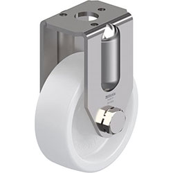 Roulette d’appareil fixe en acier inox, série BRXA-PO