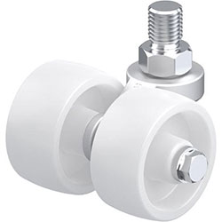 Roulette jumelée pivotante compacte, série LD-PO