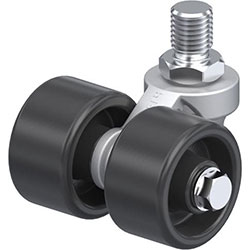 Roulette jumelée pivotante compacte, série LD-POA