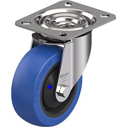 Roulette pivotante en acier inox, série LEX-POBS