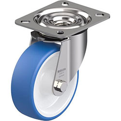 Roulette pivotante en acier inox, série LEX-POTHS