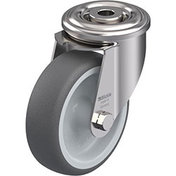 Roulette pivotante en acier inox, série LEXR-PATH