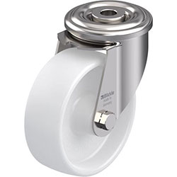 Roulette pivotante en acier inox, série LEXR-PO