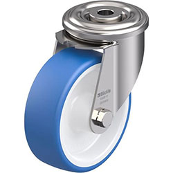 Roulette pivotante en acier inox, série LEXR-POTHS