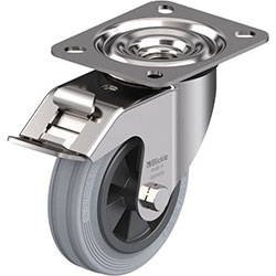 Roulette pivotante en acier inox, série LEX-VPP