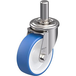 Roulette pivotante en acier inox, série LEXZ-POTHS