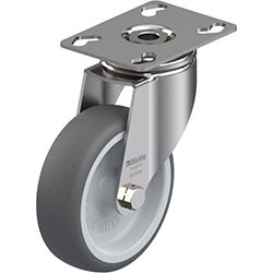 Roulette d’appareil pivotante en acier inox, série LKPXA-PATH
