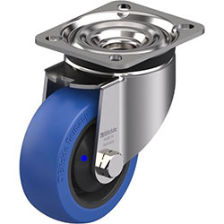 Roulette pivotante en acier inox, série LKX-POBS