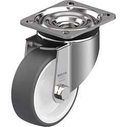 Roulette pivotante en acier inox, série LKX-POTH