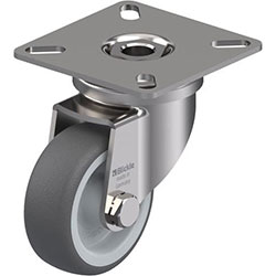 Roulette d’appareil pivotante en acier inox, série LPXA-PATH