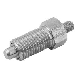 Doigt d'indexage en acier ou en inox avec doigt fileté (03092)
