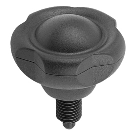 Doigt d’indexage en acier avec bouton étoile en plastique (03190)