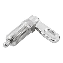 Doigts d'indexage verrouillables en Inox avec butée, Forme A (03099-21)