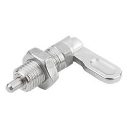 Doigts d'indexage verrouillables en Inox avec butée, Forme B (03099-21)