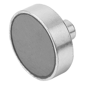 Aimants plats avec taraudage en ferrite dure, Forme B (09065)
