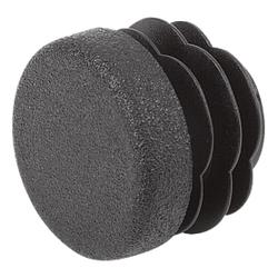 Bouchons d'obturation en plastique pour tubes ronds et carrés, Forme A, ronds (29056)