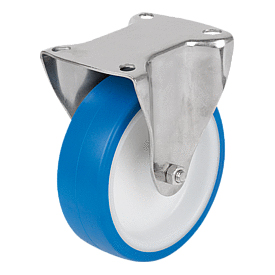 Roulette fixe en Inox pour locaux sanitaires (95046-01)
