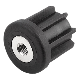 Bouchon à insert taraudé pour tube cylindrique (27836)
