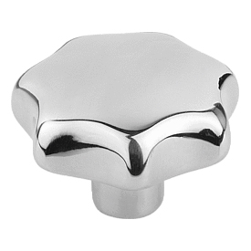 Boutons étoile en inox, similaires à DIN 6336, Forme E, trou borgne taraudé (06194)