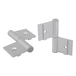 Charnières en aluminium, internes, avec rebord (27869)